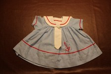 Vintage Baby /Toddler Girl - Nautical Dress - Chambray w/ Sailor Collar