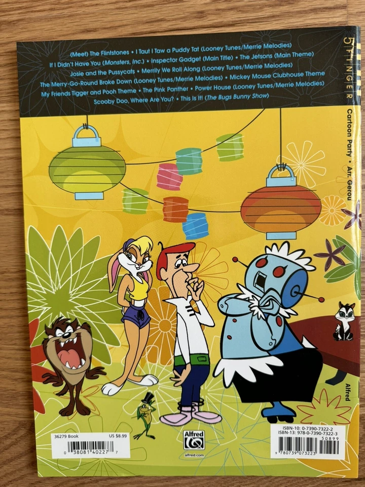 14 Melodies for Piano Flintstones Jetsons Scooby Doo Josie Mickey Mouse Looney - Image 2 of 2