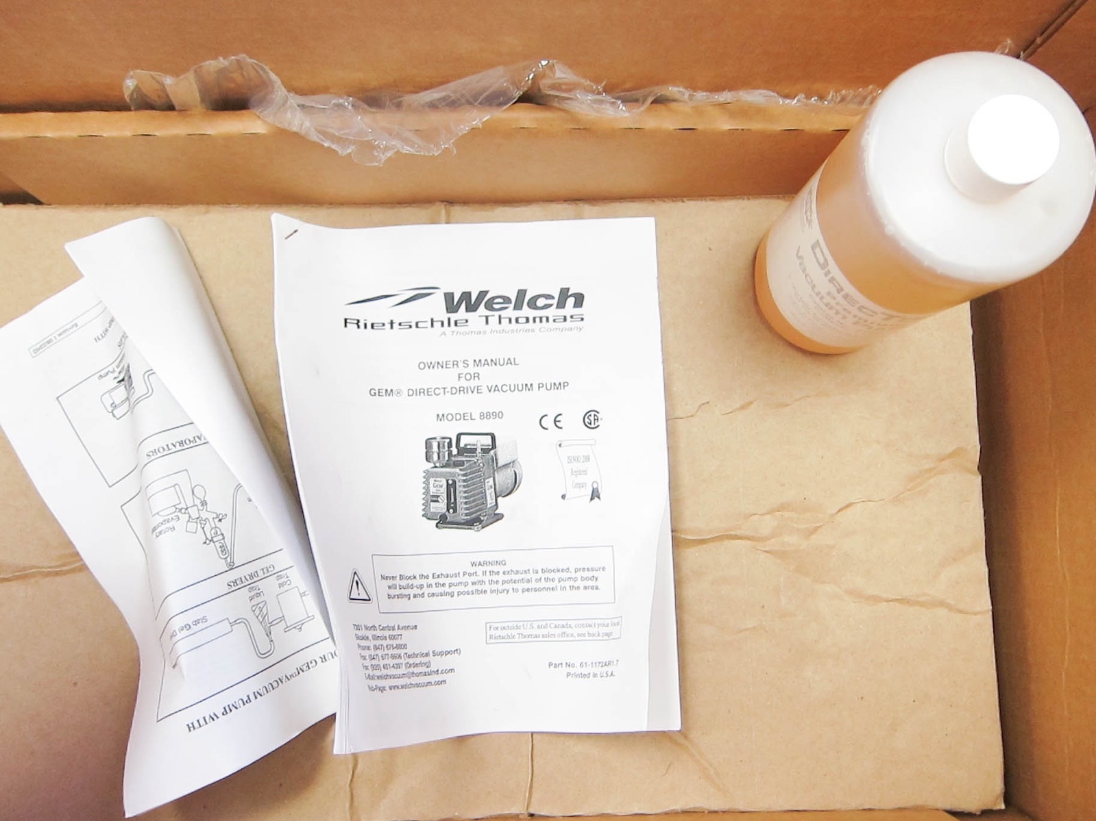 Welch GEM 1.0 Vacuum Pump 8890A55 Isolation Valve 115V 60 Hz 1 Phase eBay
