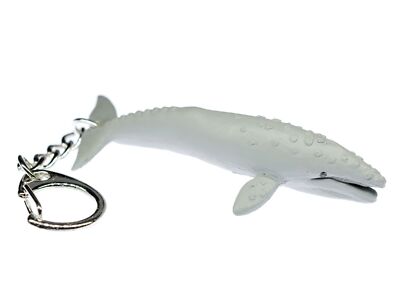 Ray Charm Pendant For Bracelet - 37mm, Rubber Enamel, Silver Plated Carabiner, Sea Animal Design