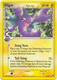 Pokemon EX Dragon Frontiers  16/101 Gligar Card
