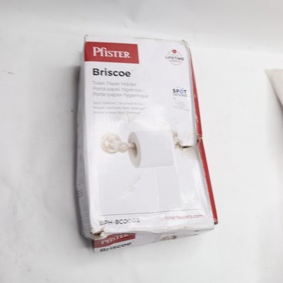 Pfister Briscoe Wall Mounted Double Post Pivot Toilet Paper Holder BPHBCO0GS