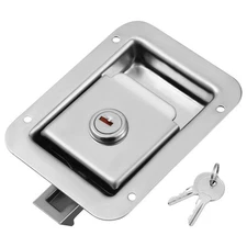 1 Set Paddle Handle Lock Door Latch Heavy Duty Flush Mount for Door Trailer RV