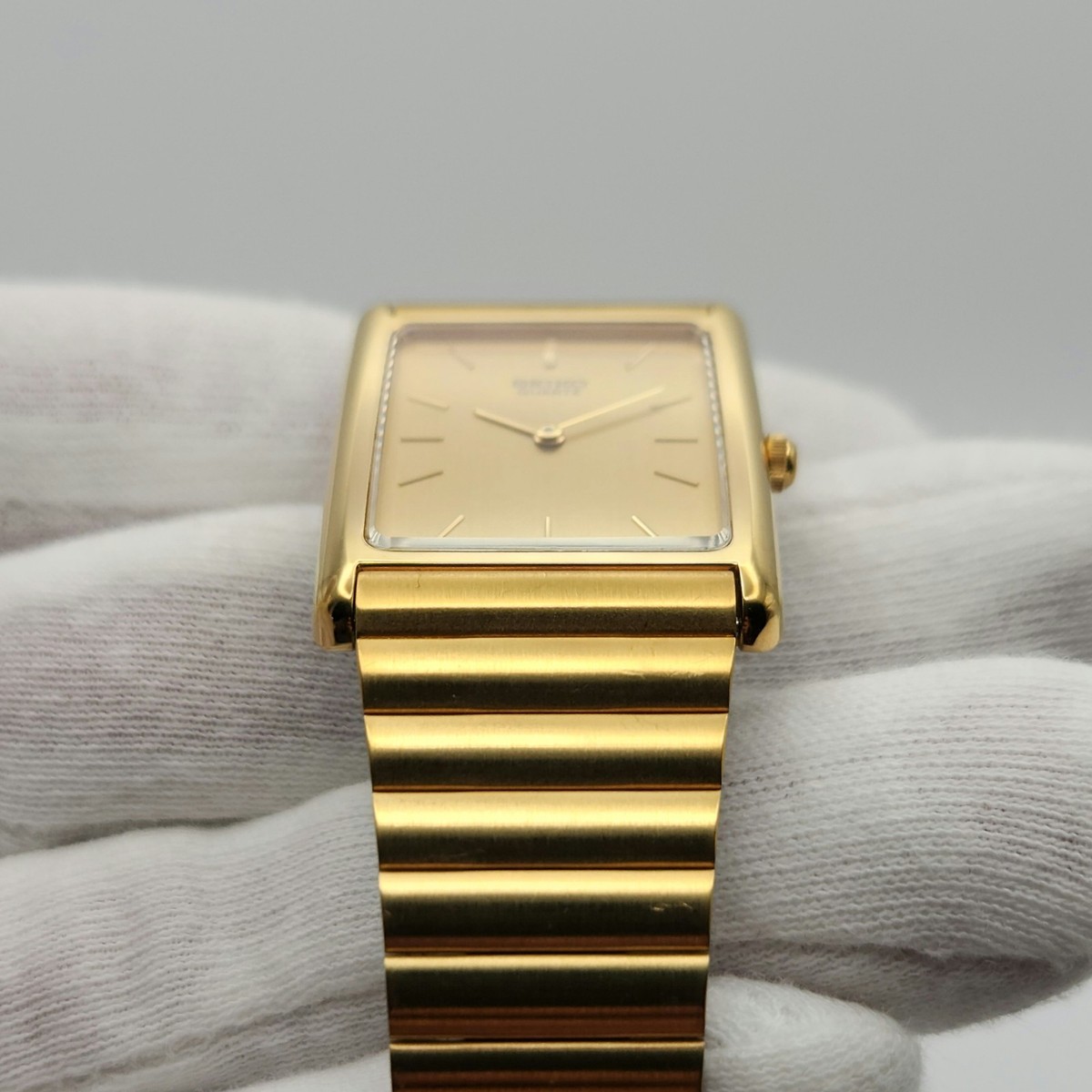 Seiko Tank-Style Men's Vintage Gold Tone Quartz Watch 6530-5550 | eBay