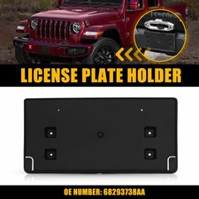 Front License Plate Mounting Bracket Holder For Jeep Wrangler 18 19 20 21 Auxito