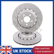 1 Pair Rear Drilled Brake Discs 370mm 24mm for BMW F87 M2 F80 M3 F82 F83 M4