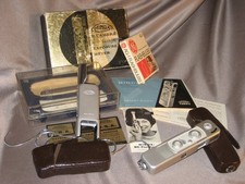 Minox B Camera, Flash, In Leather Cases, Flashbulbs in Original Box