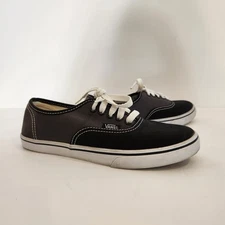 VANS OFF THE WALL Black Grey Low Top Lace Up Skateboard Sneakers MNS 4.5 WMS 6.0