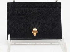 Alexander Mcqueen Leather Card Holder Black Wallet Aa1125wzsa