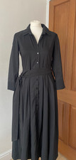 ZARA  Black Long  BELTED SHIRT Dress  BNWT  SIZE S