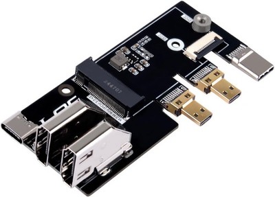 Micro HDMI zu HDMI Adapter mit PCIe 3.0x1 M.2 NVMe 2230 2242 für Raspberry Pi 5
