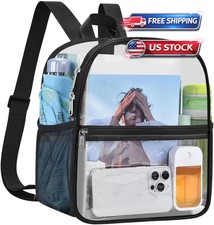 Clear Backpack for School - Heavy Duty Transparent Bookbag for Girls Boys Large