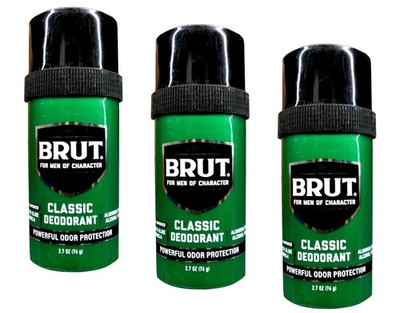 Brut Classic Deodorant 2.7 oz Solid - Fresh Scent, Pack of 3