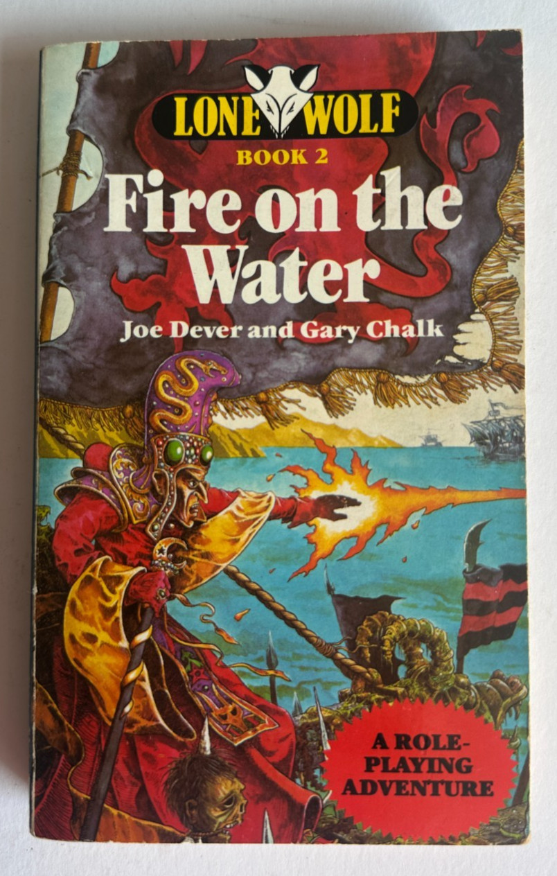 Fire on the Water Sparrow Books Joe Dever Lone Wolf 1984 Book 2 Paperback