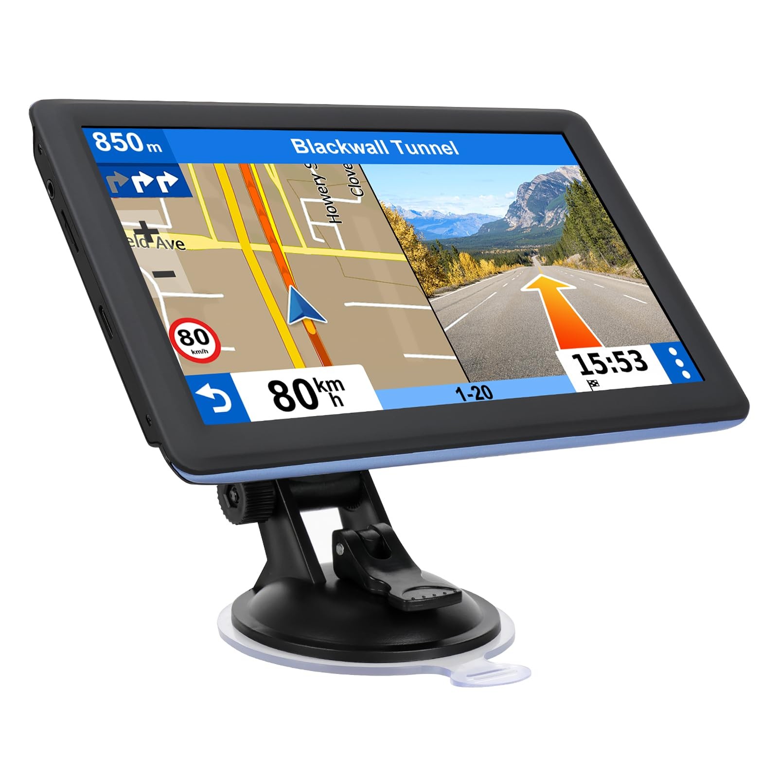 Car Truck GPS Navigation 7 Inch Touch Screen 2026 Maps Spoken Direction