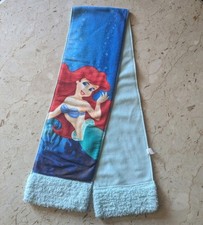 Disney Exclusive Little Mermaid Ariel Flounder Scarf Blue Fleece Fuzzy 48"