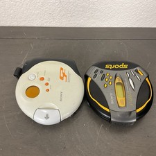 Vintage Sony Sports CD Walkman Bundle D-SJ301 D-FS18 FOR PARTS / REPAIR