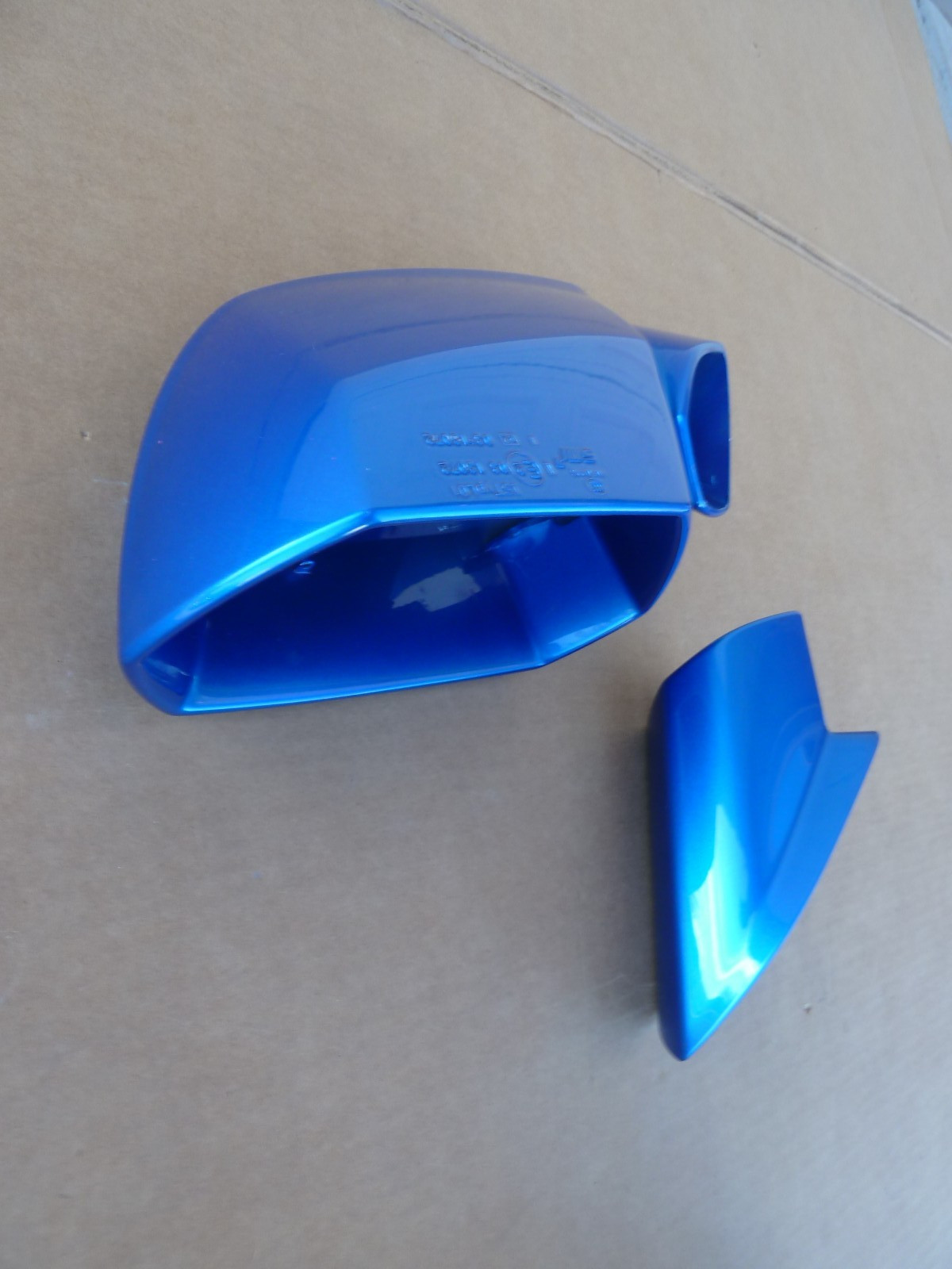 Lamborghini Huracan Right Door Side View Mirror Covers Passengers Blue OEM
