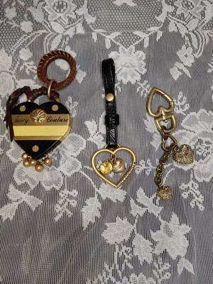 3 Vintage Juicy Couture Purse Charms/keychains 