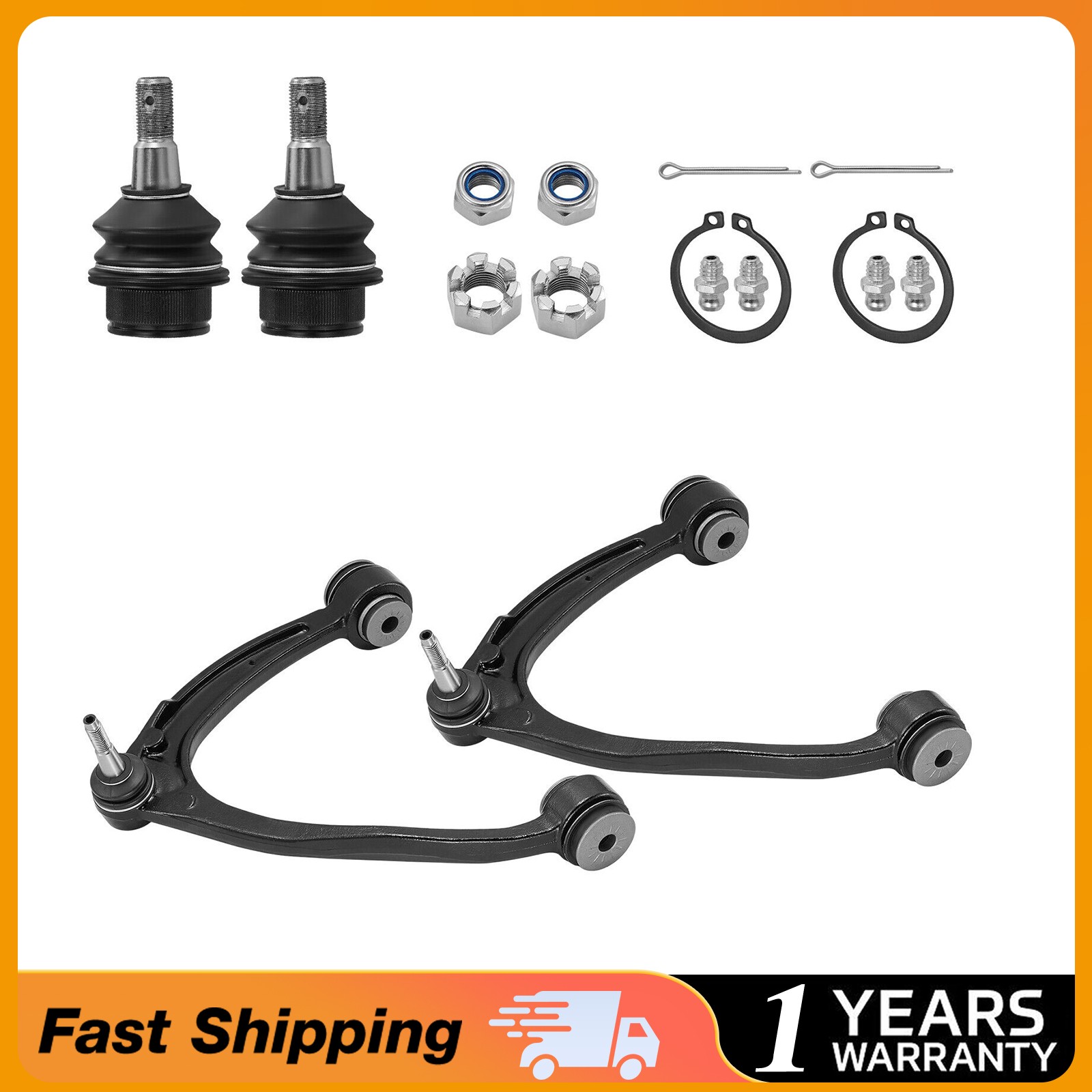 4pcs Front Upper Control Arms w/Ball Joints for Tahoe GMC Sierra Yukon / XL 1500