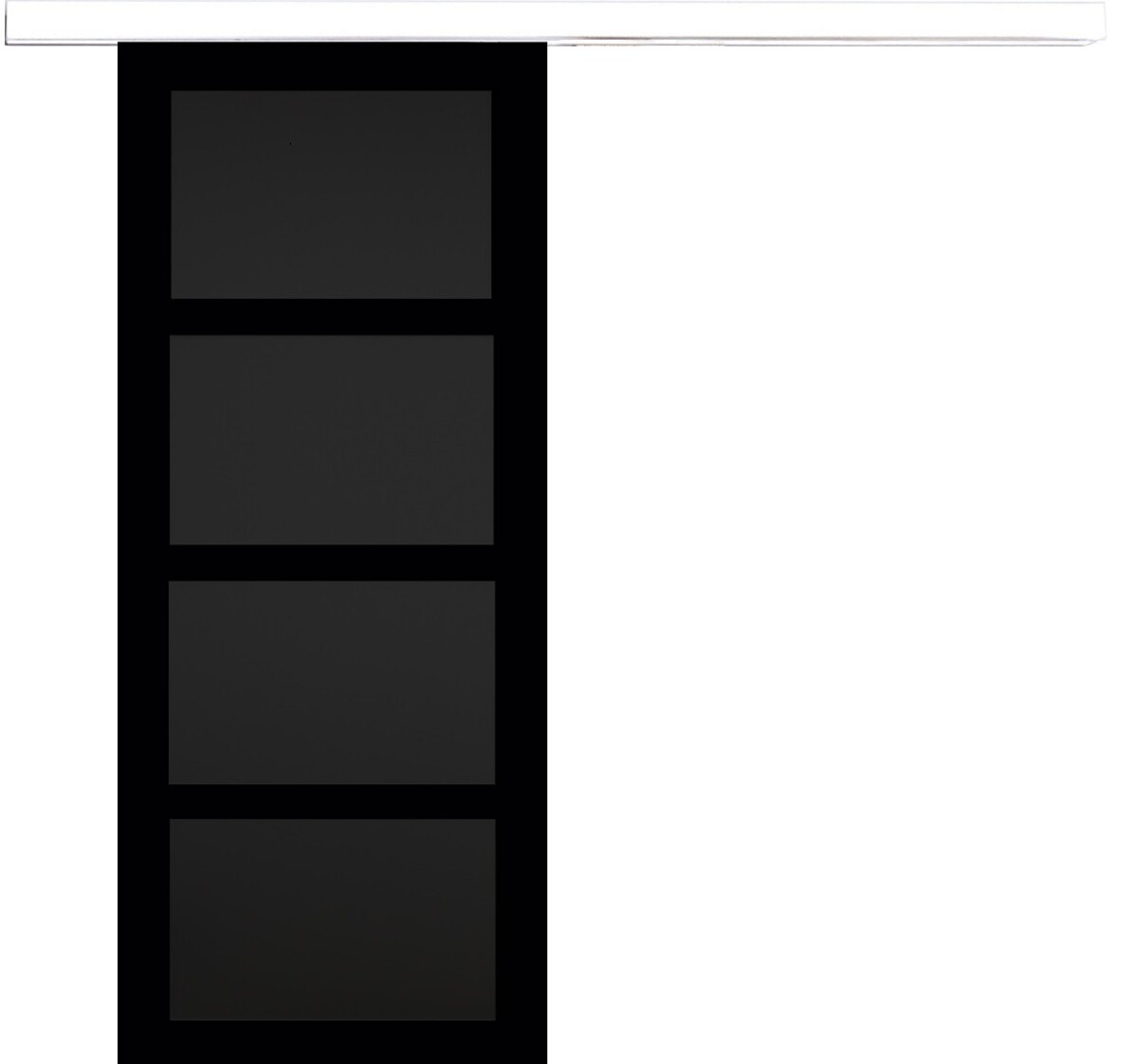 Porte coulissante gain de place Telia noire H204 x L83 cm pour petit espace
