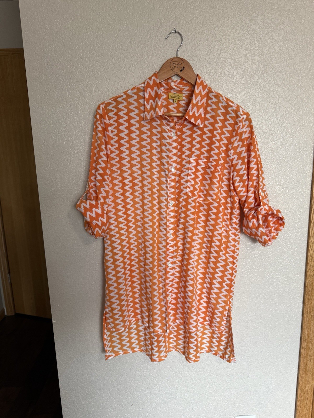 Roberta Roller Rabbit Button Front Tunic Top Medi… - image 5