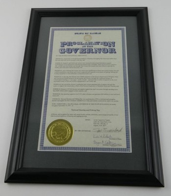 Sam Brownback Kris Kobach Bryan Caskey Signed Framed Proclamation Document