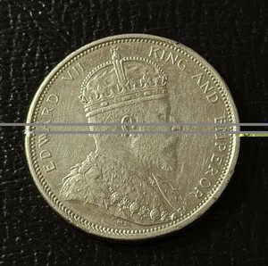 Straits Settlements 1904 Dollar Silver Coin: Edward VII