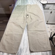 Carhartt Cargo Pants Mens 40x32 Khaki Work Relaxed Fit Utility Durable
