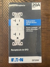 NIB Eaton 20A 125V Tamper and Weather-Resistant Self-Test GFCI Receptacle Outlet