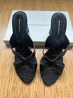New Naturalizer black croco patent 100% leather 3.5" high heel sandals list $99+ — photo 7