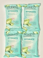 Pond's Vitamin Micellar Wipes Hydrate Aloe Vera Vit B3 Pre-Moistened  (4 Pack)