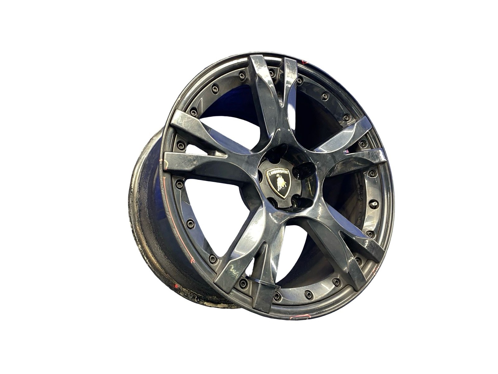 04-14 LAMBORGHINI Gallardo Spyder Coupe 19X11 Front 5 Spoke Callisto Wheel Black