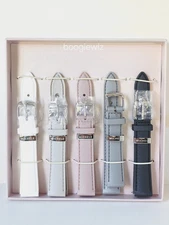 MICHELE DESIGNER SILICONE 5 PC. SET, 16MM BANDS FOR MICHELE WATCH  MS16GQ800998