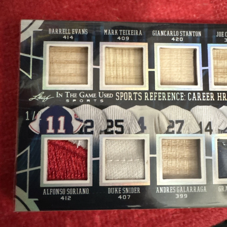 BENCH STANTON CARTER SNIDER 2024 Leaf In The Game Used Sports Reference HR /2 — 第 4/4 张图片
