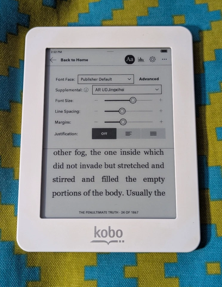 Lector electrónico compacto Kobo Mini N705, 2 GB, 5 pulgadas, blanco, lector de libros electrónicos - Imagen 3 de 4