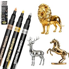 SGTIOS 3Pcs Liquid Chrome Paint Markers - 3 Count Pack of 1 , Multicolor