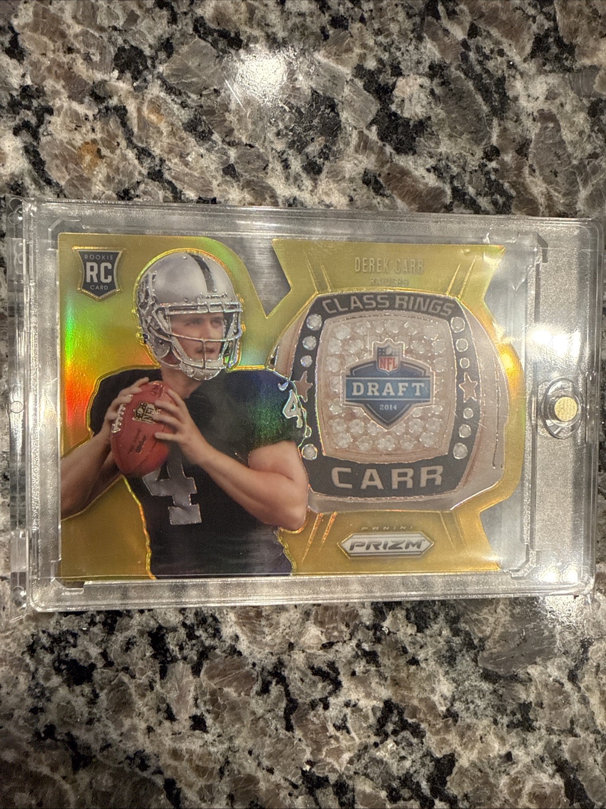 Derek Carr 2014 Prizm Rc Gold Class Rings ! 06/10!