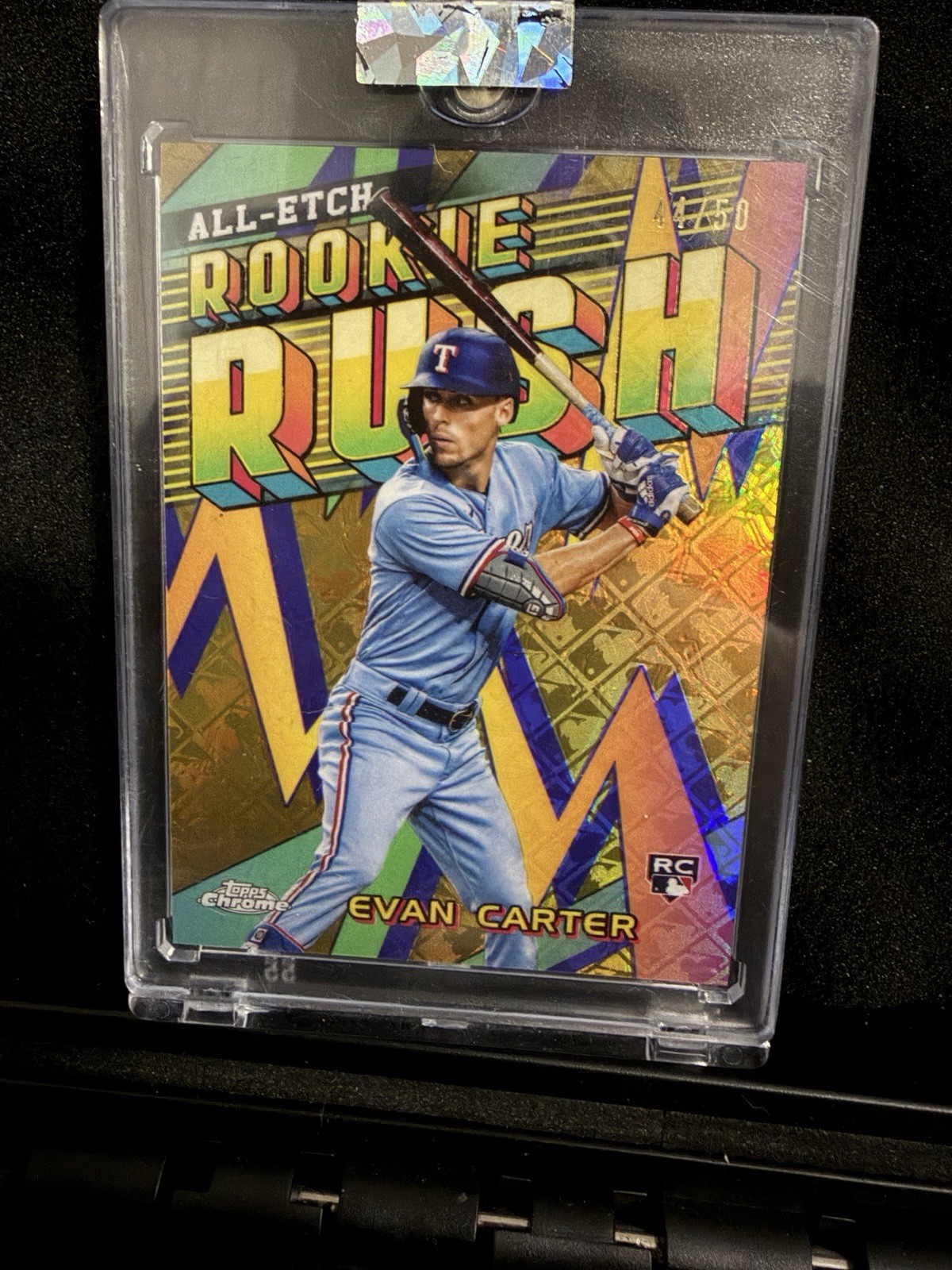 2024 Topps Chrome All-Etch Rookie Rush Evan Carter CERL-7 Gold /50 (RC)