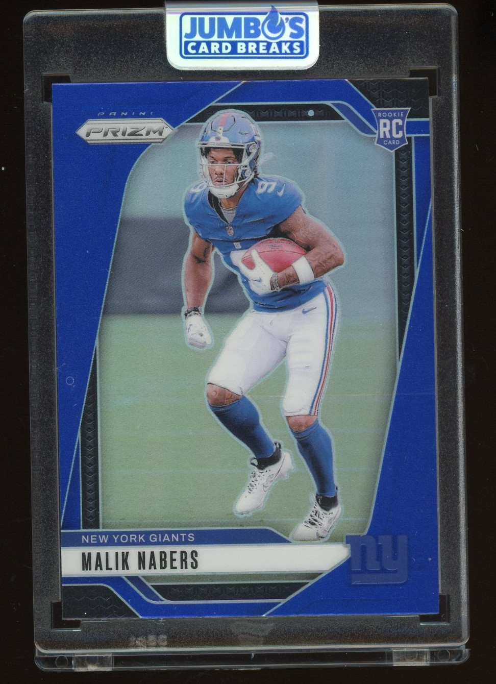 2024 Panini Prizm Blue Retail Color Match #370 Malik Nabers Giants RC Rookie SSP