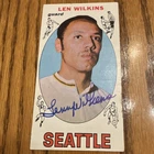 Topps 1969-70 Len Wilkens #44 Seattle SuperSonics Basketball Card Autographed