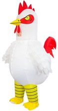 Adult Stegosaurus Inflatable Chicken Costume - Ride On Rooster Halloween Cosplay