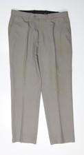 Mens UK Size 38 Jeff Banks Regular Fit Dress Pants Beige Trousers