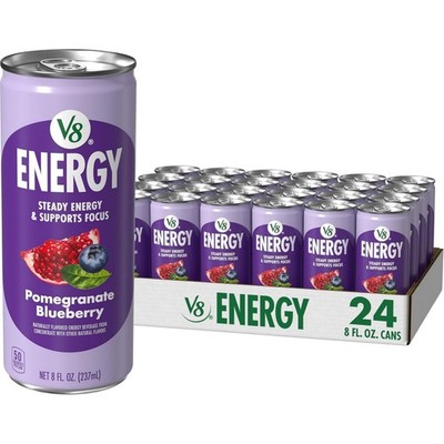 Pack of 24 Energy Drinks - Pomegranate Blueberry, 80 mg Caffeine, Gluten-Free