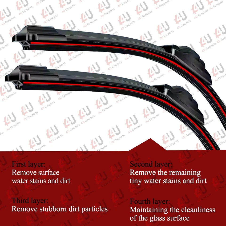 FRONT WINDSCREEN FOUR BLADES WIPER FOR Mercedes-Benz E-Class (24" & 24") - Image 4 of 4