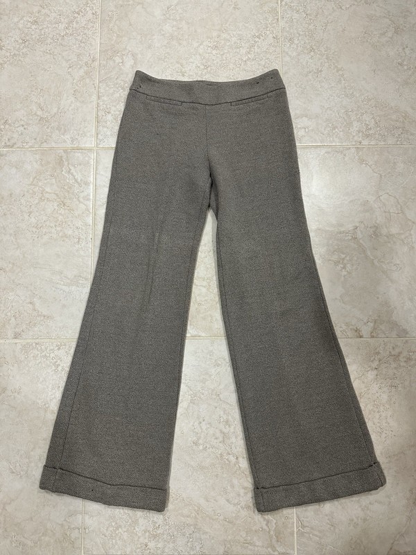New York & Company Stretch Dress Pants Slacks Trouser Grey Shimmer Size XS