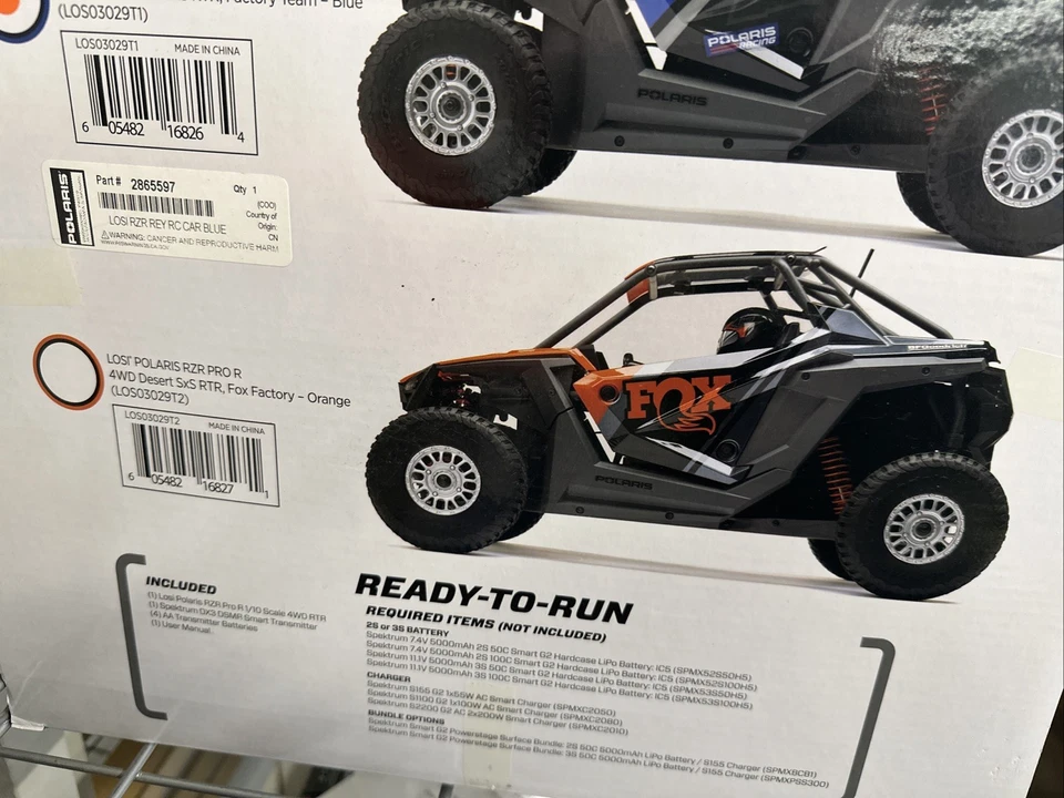 Camiones eléctricos listos para usar Losi 1/10 RZR Rey 4x4 sin escobillas - naranja Foto 4 de 4