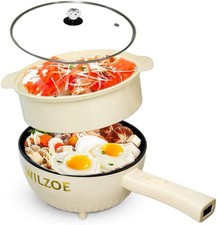Electric hot pot 2.8L, 1000W non-stick frying pan, electric cooking pot