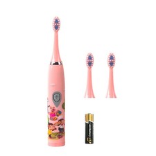 YooHoopo Kids Battery Powered Sonic Toothbrush with 3 Brush Heads, 1 AA Batte...