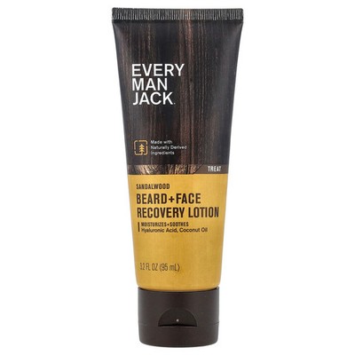 Beard + Face Recovery Lotion, Sandalwood, 3.2 fl oz (95 ml)